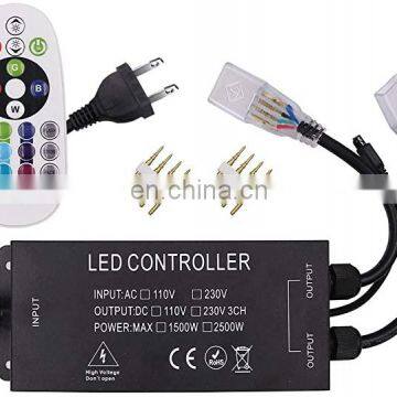 AC 110V-230V 1500W  LED Light RGB Remote Controller Double Connection for 5050 2835 RGB Strip Rope