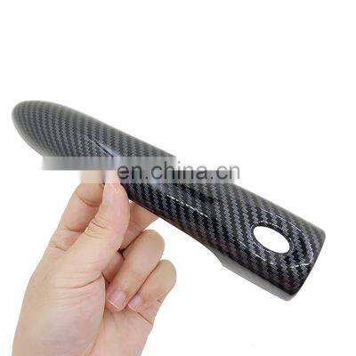 for Lada XRAY AvtoVAZ 2015 2016 2017 2018 2019 4 PCS Carbon Fiber Door Handle Cover Catch Trim Set Car Cap Styling Accessories