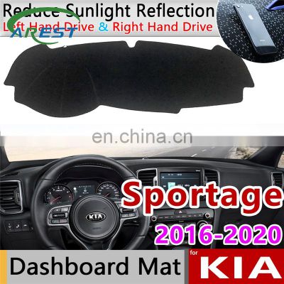 Slip Mat Car Accessories Dashboard Cover Pad Sunshade Dashmat Carpet for Kia Sportage 2016 2018 2019 Front Windshield QL Other