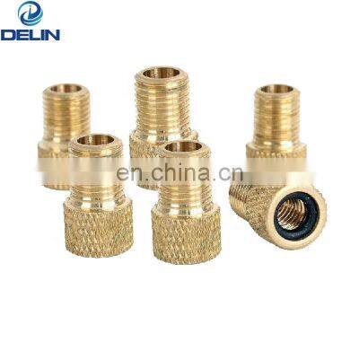 Knurled Copper Aluminull Alloy Pump Bicycle Convert Presta to Schrader Bike Air Valve Adaptor Adapters