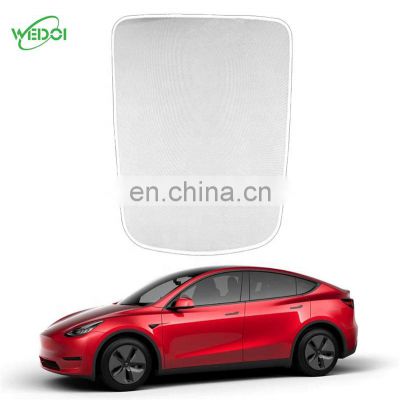 2021 Grey Car Sunshade for Tesla  Model Y Top Glass Roof Sunshade Tesla  Accessories Customized for  2021 Model Y