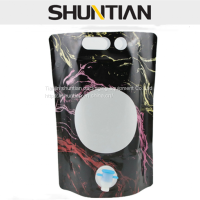 bib bag in box reusable wine bladder 1L 2L 3L 4L printed color food grade