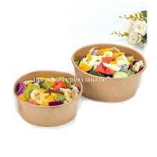 Eco friendly kraft paper bowl china food soup tableware containers customized kraft rice bowl