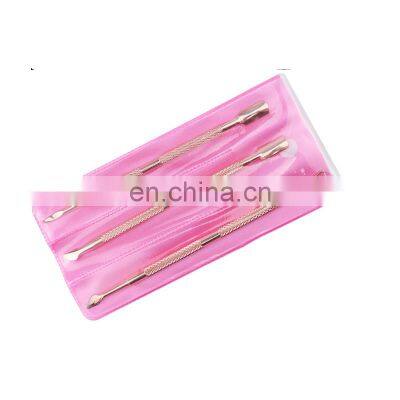 Wholesale Professional Custom Logo Rose Gold 410 Stainless Steel Cuticle Remover Nail Pusher photo-4