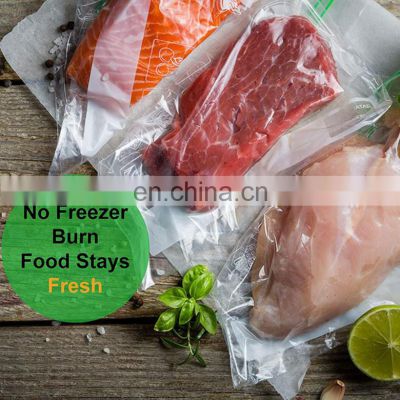 ECO Biodegradable Embossed Clear Plastic Compression Freeze Food Packaging Seal Storage Vacuum Sealer Bags