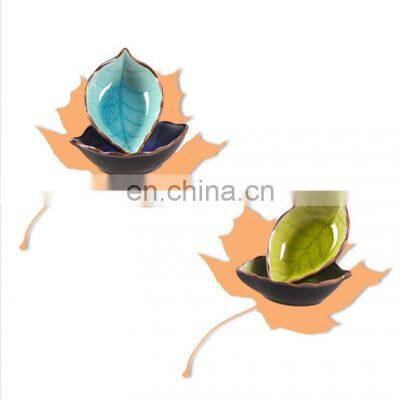 High Productivity Customized Ceramic Leaf Shaped Deep Arabic Decorative Dishes Porcelain photo-2