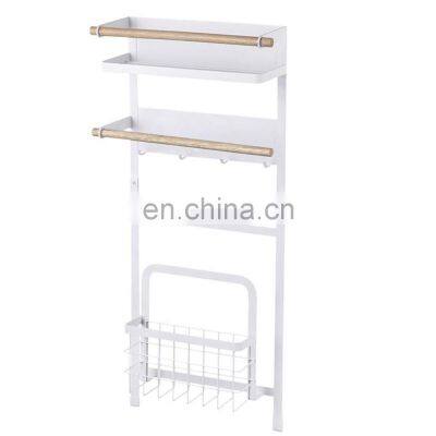 Stainless Steel Iron Art Storage Rack Wall Mounted Washing Machine Racks Magnetic Attraction Side Surface Storage Shelf