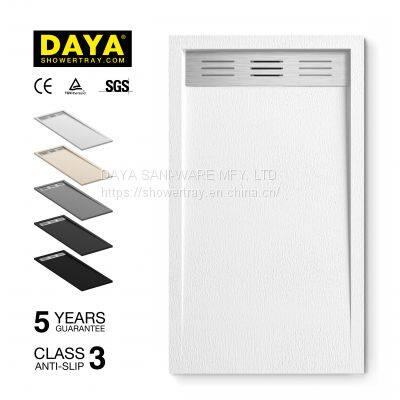 Durable shower tray European hot selling stone wet room shower tray