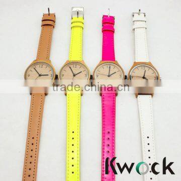 New Korea Fashion Vogue Colors Painting Wooden Wrist Watches With Wooden Box Factory Price Wooden Watch photo-3