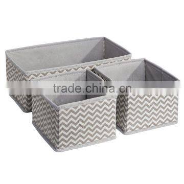 Fabric Non-woven Underwear Storage Drawer Box Drawer organizer set of 3