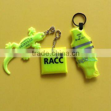 2015 Hot Sale Custom Shape Reflective Pvc Keyring , Pvc Keyring , Soft Pvc Led Keyring