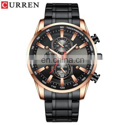 CURREN 8351 Mens Watch Big Dial Waterproof Japan Quartz Stainless Steel Calendar Men's Quality Wrist Watches