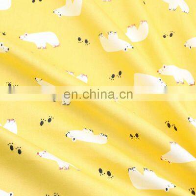 Kindergarten Baby Cotton Quilt Cover Bed Sheet Pillowcase Fabric Wholesale Cartoon Polar Bear Print Fabric photo-3