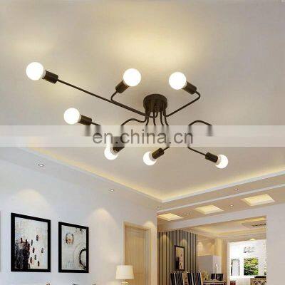 Modern LED Chandelier Lighting Decorative Flower D50*H40 D60*H40cmDesign Iron Crystal Ceiling Lamp