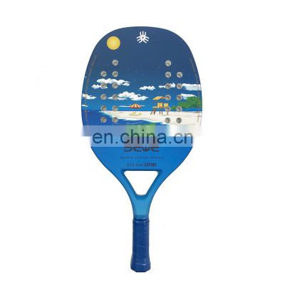 Professional Low MOQ Cheap Customized Full Carbon Beach Tennis racket