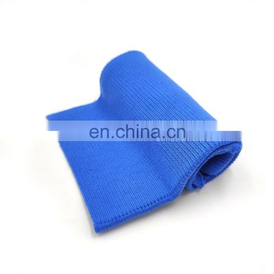 Top fashion 1X1 2X2 polyester stretch rib fabric customized plain ribbing flat knit rib cuff