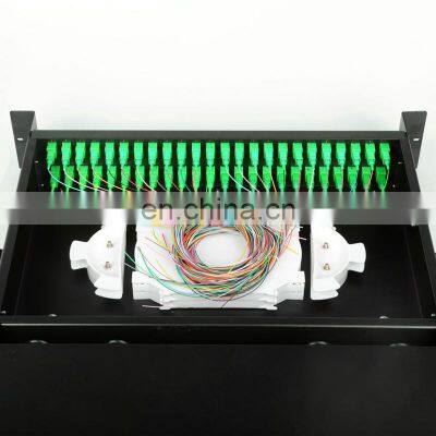 2U 19'' Sliding Type Rackmount Fiber Optic 48 Port Patch Panel Optical Cable SC APC 48 Core Drawer Type Terminal Box photo-3