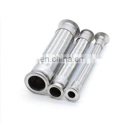 Sanitary Stainless Steel Flexible Clamped Metal Hose Pipe Food Grade