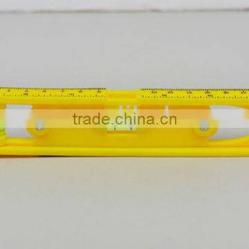 Plastic spirit level 6" 8" 9" ABS PP 3vials torpedo shape