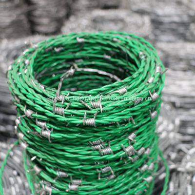PVC Coated Green Barbed Wire field fence farm fence cattle fence field fence grassland fence