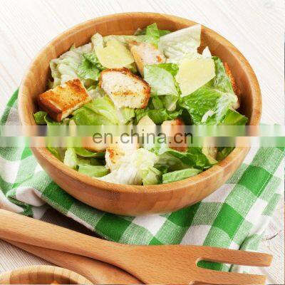 Friendly Spun Candy Bamboo Wooden Serving Lunch Plates and Bowls Fiber Mixing Fiber Antique Natural Large Shallow Bowl Set photo-5