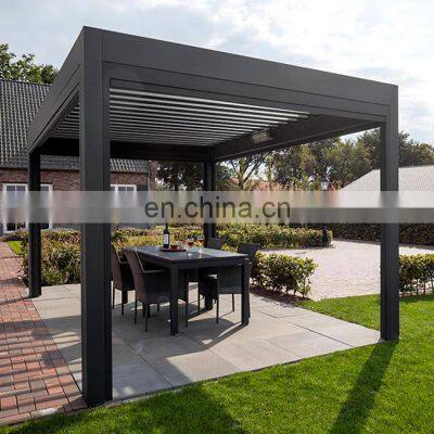 Durable Powder Coated Aluminum Gazebo Opening Louvered Roof For Pergola Cover