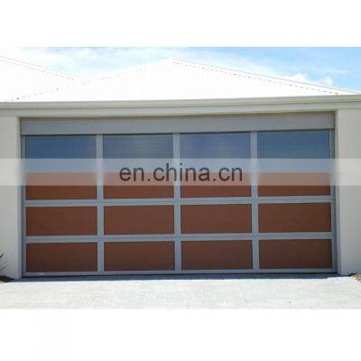 Commercial electric roller type  aluminum garage doors frosted automatic plexi glass garage door