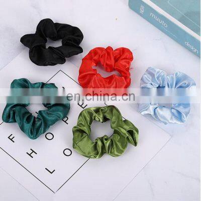 Women Girls Fashionable Accessories Elastic Hair Scrunchies Satin Hair Ties For Kids