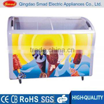 Curved Glass Door Ice Cream Chest Freezer With CB/CE/UL/CCC photo-2