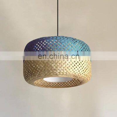 Hot Sale Colorful Bamboo Ceiling Lamp Lampshade, Asian Inspired Basket Chandelier High Quality Vietnam Supplier