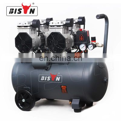 Bison China 3hp 4 Cylinder Silent Oiless Air Compressor In Dental Use