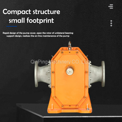 QP186S SS Duck Nozzle Lobe Pump Head With Explosion-proof Motor Transport High Viscosity Material photo-3