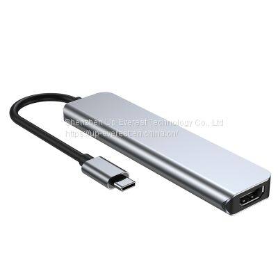 Aluminum 6 In 1 USB Hub HDMI*1+USB3 .0*1+USB 2.0*2+micro SD*1+SD*1 photo-5