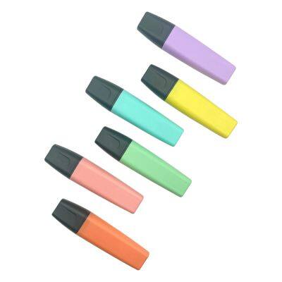 Manufacturer Oem Custom Kids Stationery Fluorescent Mini Square Bible Highlighter Pen Colorful Pastel Highlighter Marker Pen Set for School photo-2