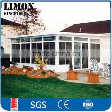 aluminium panel free standing curved glass sunrooms from  china