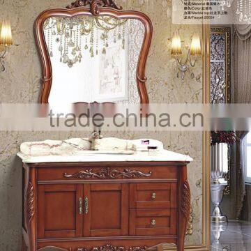 Rich in the classical style of the European antique solid wood bathroom cabinet