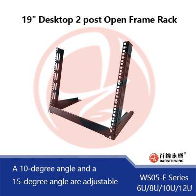 Factory OEM WS05-E 6U/8U/10U/12U 19inch Desktop Open Frame Network Rack Factory Manufacturing for Network Equipment AV Rack photo-2