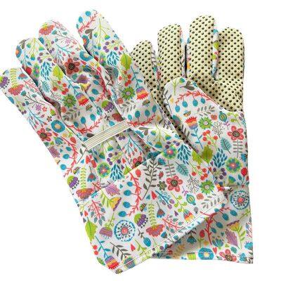 Cotton Garden Glove Gardening Glove Breathable Anti Puncture Wear Resistant Garden Glove photo-3