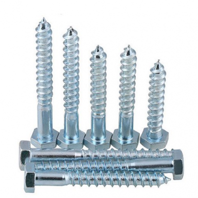 Hexagonal External Wood Screw, Galvanized Hexagonal Self Tapping Screw, Full Tooth Hexagonal Screw, DIN571 Carbon Steel Wood Tooth Screw photo-3
