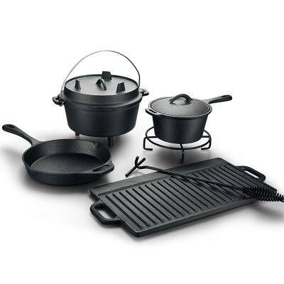 ОЕМ предварительно обработанная чугунная сковорода 20 см. Фабрика прямых поставок