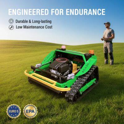 Vigorun VTLM800 Cortador de arbustos remoto, Cortador de grama em caterpillar com motor resistente ao calor projetado para uso comercial agrícola