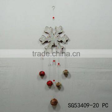 fashion beautiful Christmas decor snowflakes white wind bell hanging decoration