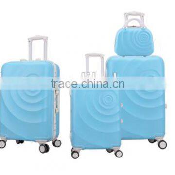 Chinese manufacturer new design hot hotel travel modern lightweight lady elegant blue abs trolley luggage set 20 24 28 inch