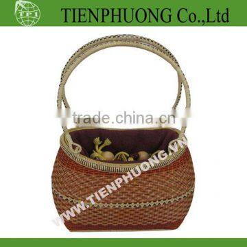 bamboo craft, bamboo basket bag