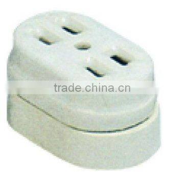 porcelain ceramic electrical socket plug JX215