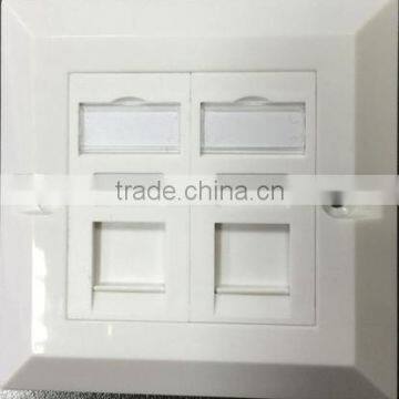 cat5 cat6 face panel 2 port flat networking faceplate with rj 45 network modules