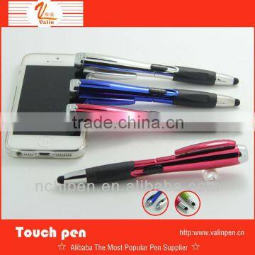 2014 fashion design flashlight stylus pen for smart phone