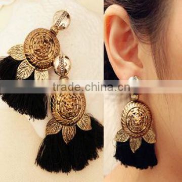 Fringe Tassel Statement Earrings Black Chain Chandelier Earrings Latest Statement Earrings