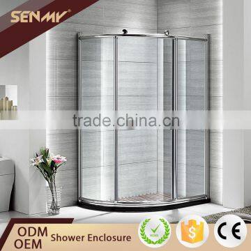 Top Selling Curved Glass Shower Enclosure With Tray