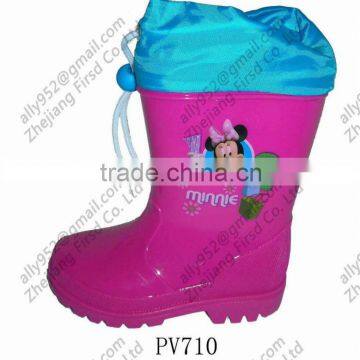 2013 hot children pvc rain boots